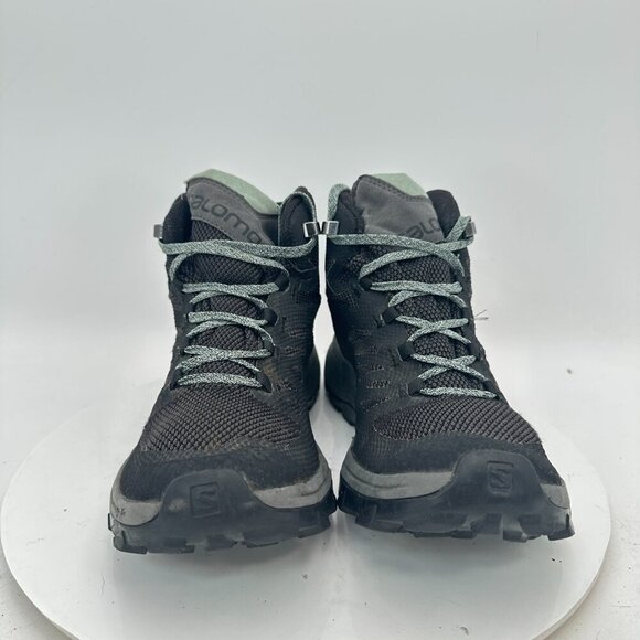 Salomon Outline Mid GTX Women Size 9.5 404844 Black Grey Contagrip Hiking Shoes - Picture 2 of 11